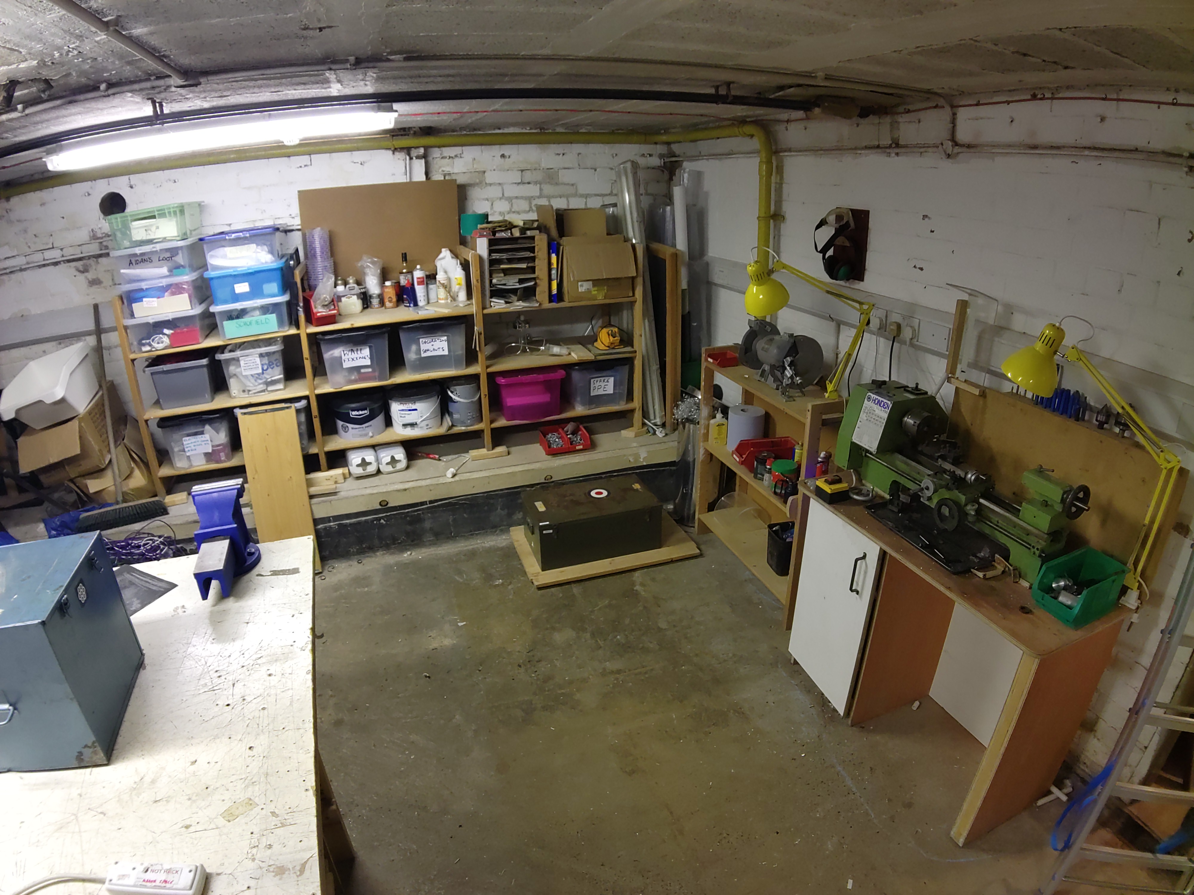 Metal lathe and storage